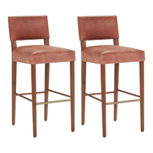 Pair of Leather Barstools