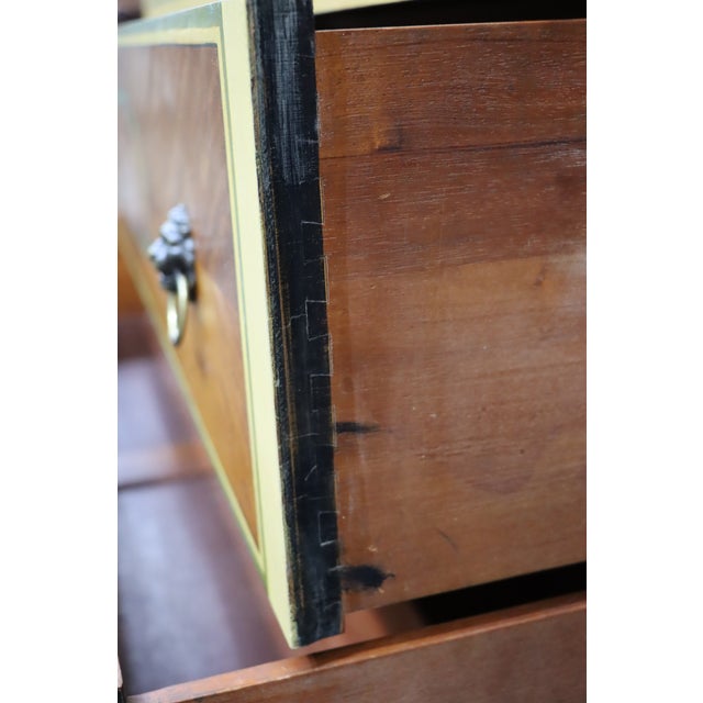 Wood Robert Irwin Satinwood & Paint Decorated Neoclassical Dresser / Chest For Sale - Image 7 of 17