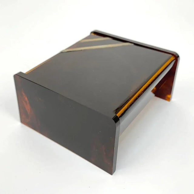 Mid-Century Acrylic Glass & Brass Jewelry Box by Christian Dior, 1970 For Sale - Image 13 of 14