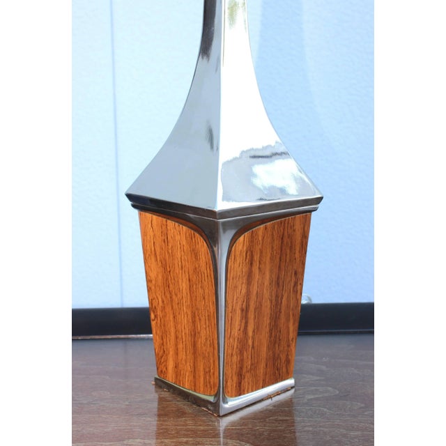 Silver Mid-Century Modern Table Lamps by Laurel For Sale - Image 8 of 11