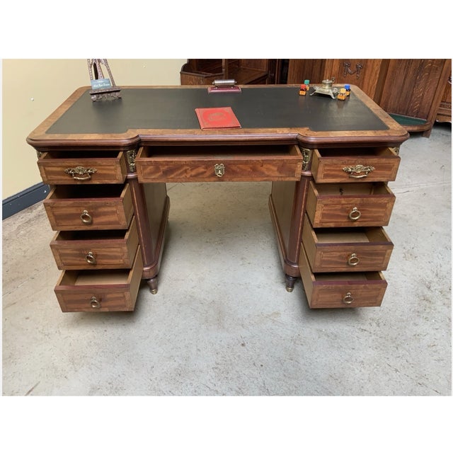 Antique Art Nouveau Desk with Bronze Decorations, 1900 For Sale - Image 12 of 13