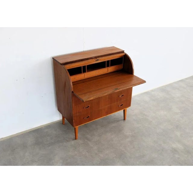 Brown Vintage Swedish Secretaire, 1960s For Sale - Image 8 of 10