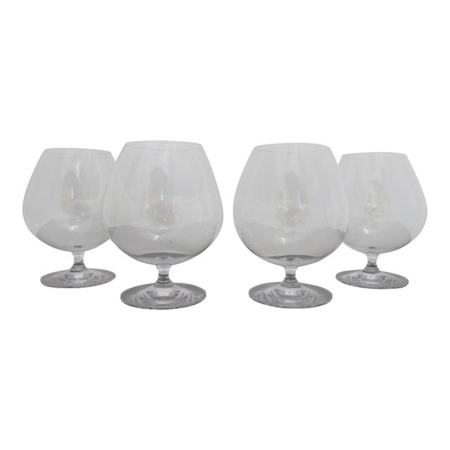 Josef Riedel Crystal Vinum Brandy Snifter Cognac 6" Wine Glass Set of 4 For Sale