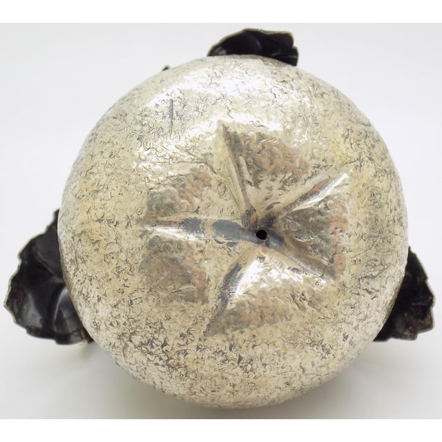Metal Vintage Italian Handmade Genuine Silver Tangerine/Mandarin Traditional Italian Christmas Decoration For Sale - Image 7 of 11