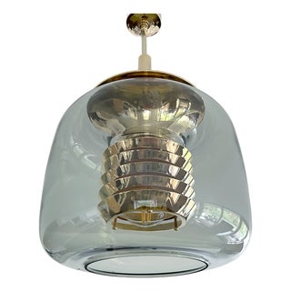 Vintage Glass Pendant Light from Erco, 1970s For Sale