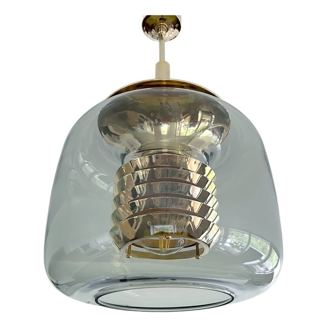 Vintage Glass Pendant Light from Erco, 1970s For Sale