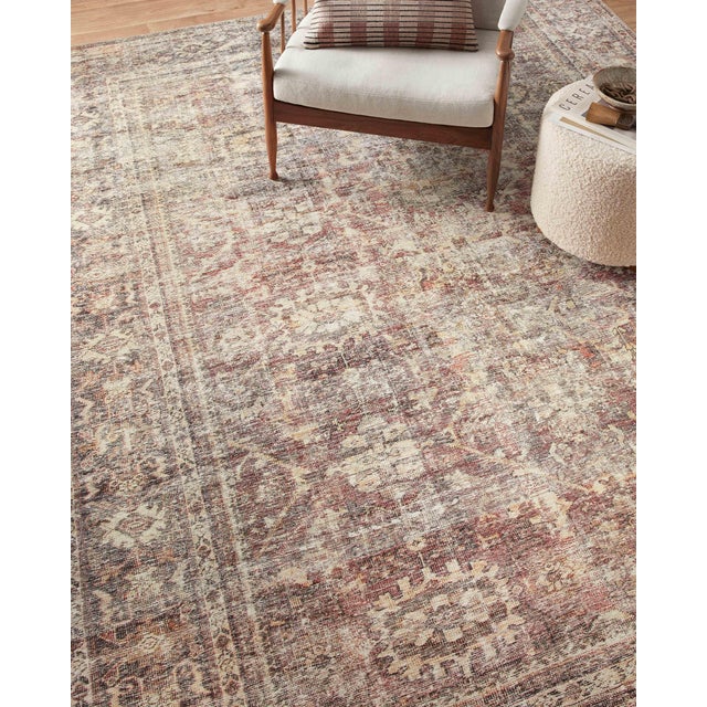 Textile Amber Lewis x Loloi Georgie Bordeaux / Antique 2'-6" x 12'-0" Runner Rug For Sale - Image 7 of 8