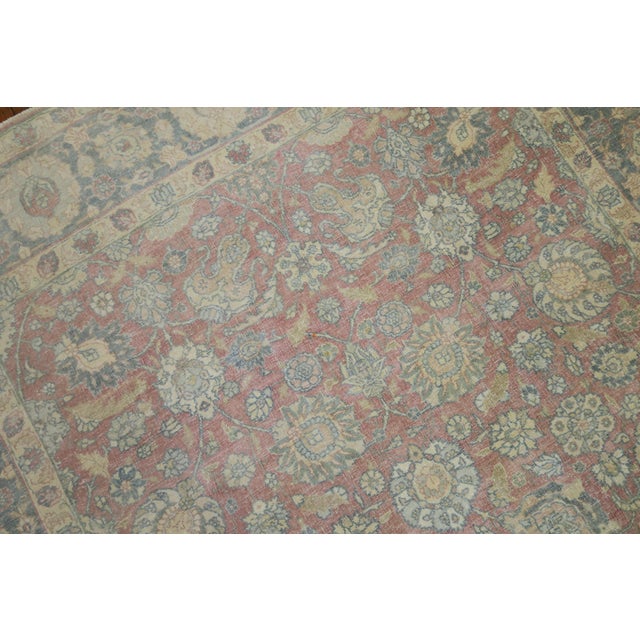 Vintage Zabihi Collection Blush Raspberry Pink Persian Tabriz Rug - 5'9" x 8'4" For Sale In New York - Image 6 of 8