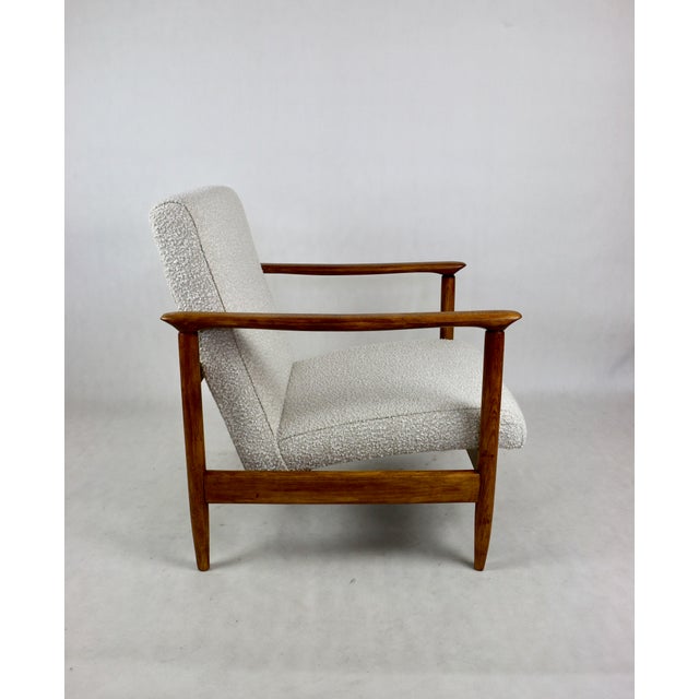 1970s GFM-142 Chair in White Ivory Boucle by Edmund Homa, 1970s For Sale - Image 5 of 12