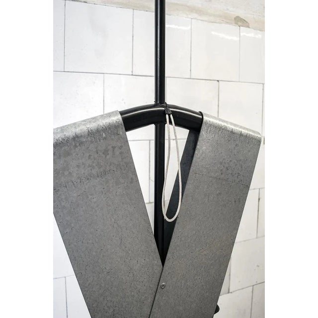 Italian Valet in Galvanized and Painted Iron, 1980s For Sale - Image 4 of 7