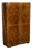 English Art Deco Burr Walnut 2-Door Wardrobe, 1930s For Sale