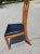 French Set of Four j.l. Metz Furniture French Walnut, Brass and Top Grain Cow Hide Leather Seat Dining Chairs For Sale - Image 3 of 9