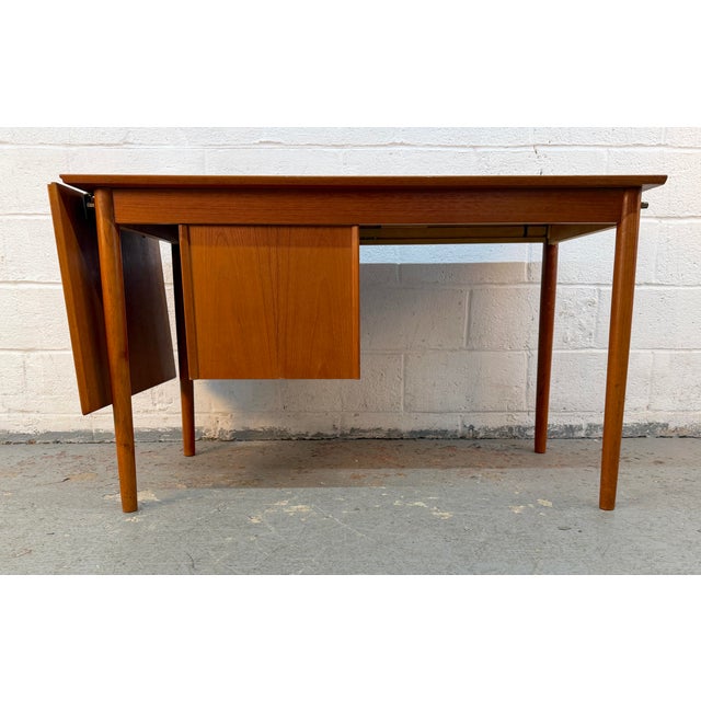 Mid-Century Teak Drop-Leaf Desk by Arne Vodder for H. Sigh & Søns For Sale - Image 12 of 18