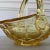 Yellow Vintage Indiana Glass Constellation Yellow-Colored Glass Basket For Sale - Image 8 of 10