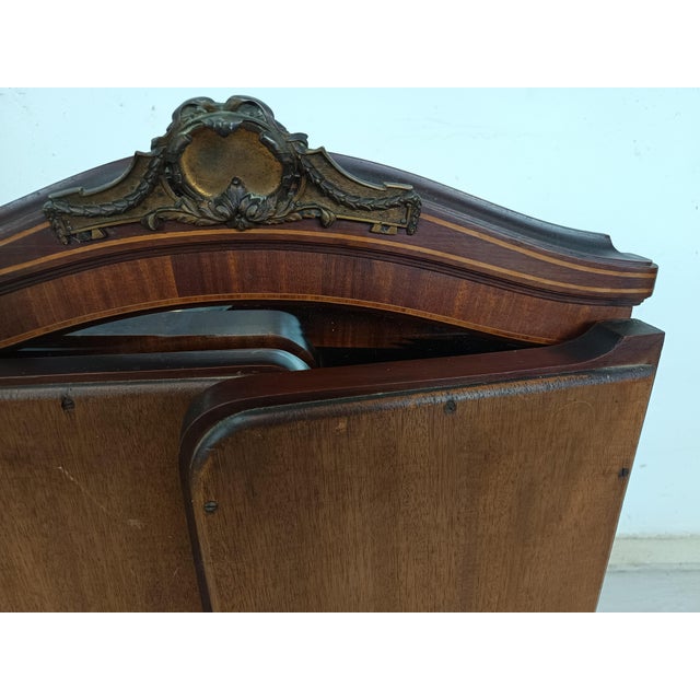Antique Walnut Triptych Mirror For Sale - Image 11 of 15