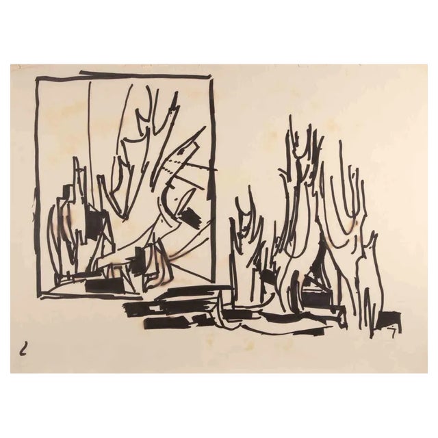 Reynold Arnould, Composition, 1970s, Drawing For Sale