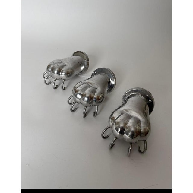 Exceptionally beautiful towel holders made of polished cast aluminum. The towel holders are mounted directly on the wall...