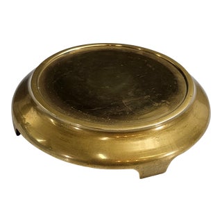 Asian Footed Brass Vase/Display Plant Stand For Sale