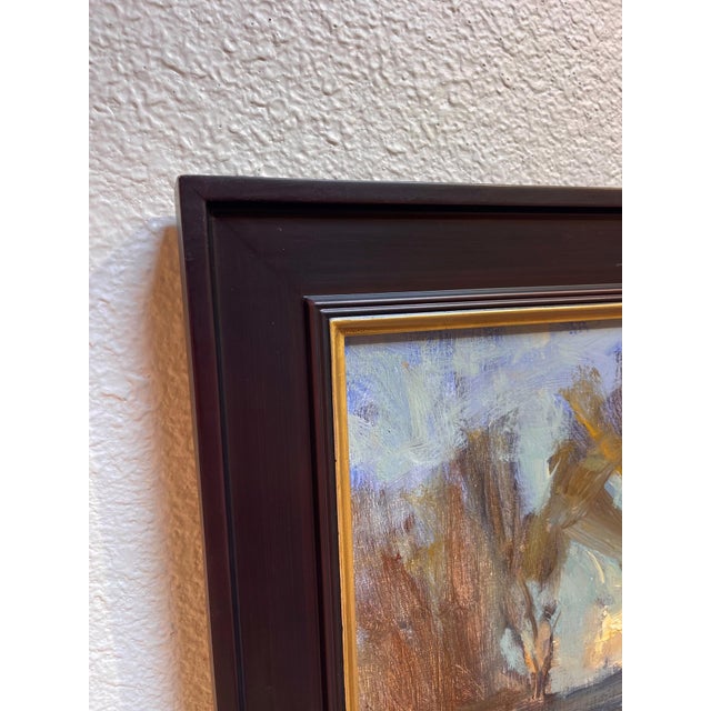 Impressionist In the Neighborhood by Ken Valastro | Oil on Canvas street scene with buildings and figures For Sale - Image 3 of 5