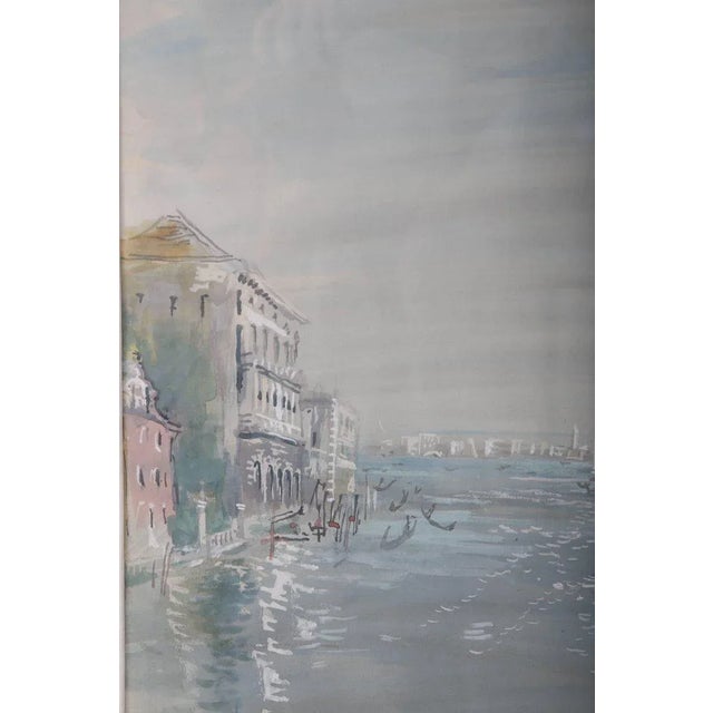 Early 20th Century Cecil Beaton Grand Canal of Venice Watercolor Painting For Sale - Image 4 of 9