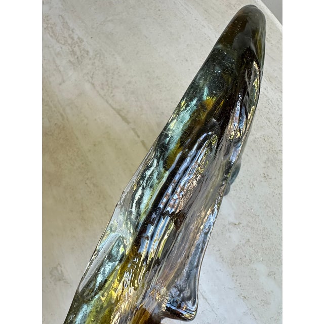 Erik Hoglund for Kosta Boda Attributed Glass Face Mask Sculpture For Sale - Image 9 of 10