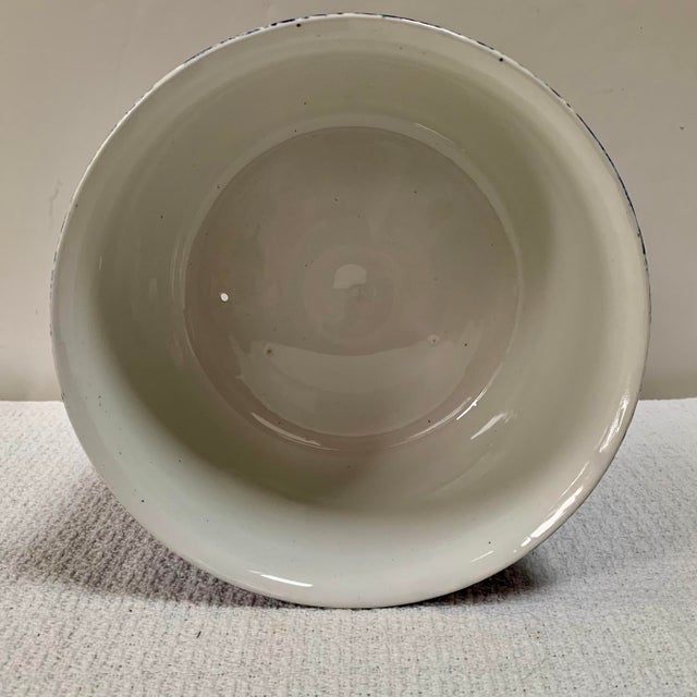 Blue 1960s Crownford Staffordshire Calico Domed Round Cheese Plate For Sale - Image 8 of 8