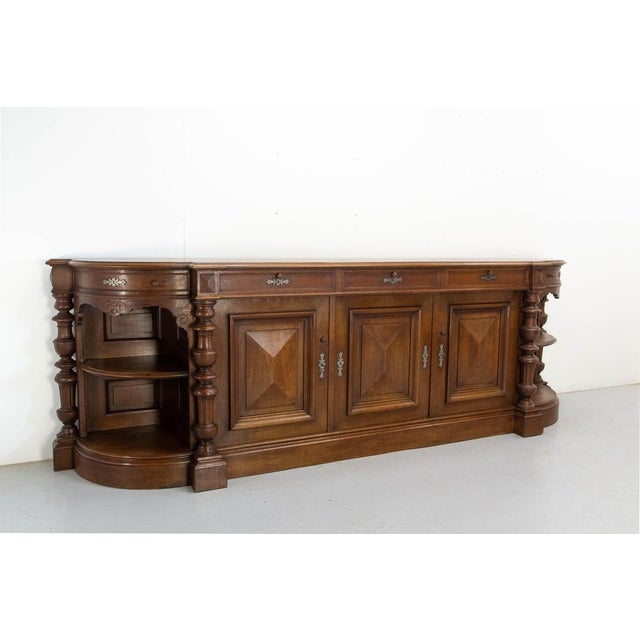French Credenza in Oak, 1890s For Sale - Image 3 of 18