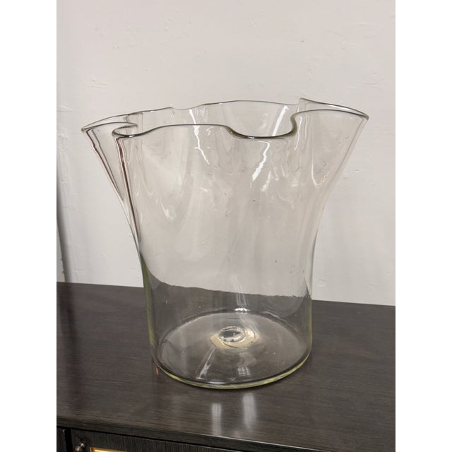 Modern Jennifer Bartlett for a/D Gallery Hand Blown Glass Vase, Vintage For Sale - Image 3 of 12