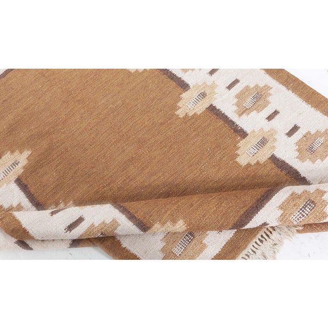 Doris Leslie Blau Vintage Swedish Flat Woven Rug For Sale In New York - Image 6 of 6