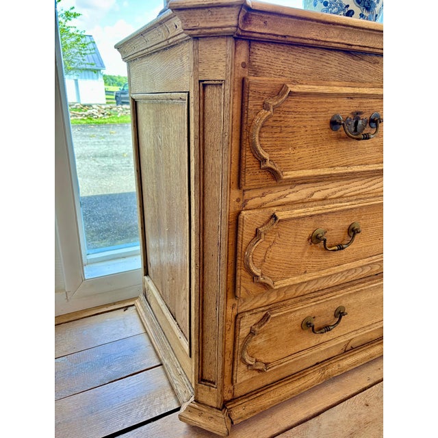 French Louis XIV Antique Oak Dresser For Sale - Image 3 of 9