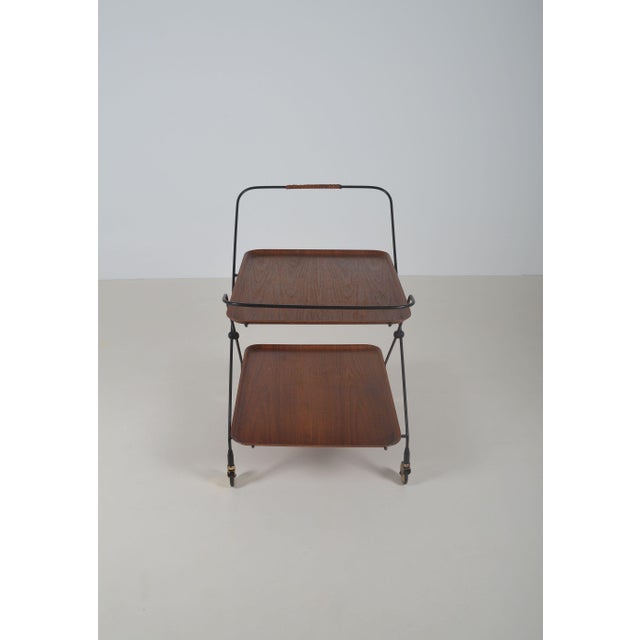 Swedish Trolley attributed to Paul Nagel for Jie Gantofta, 1960s For Sale - Image 4 of 12