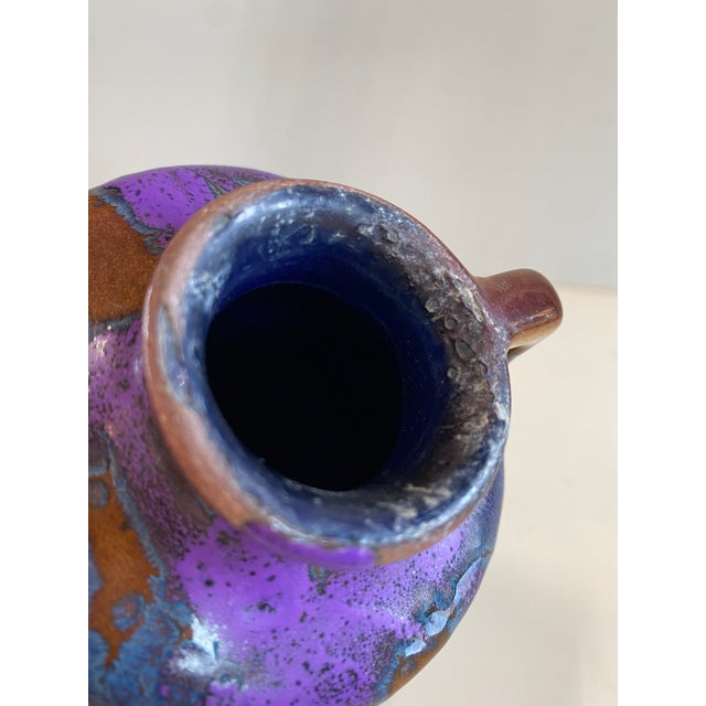 Mid-Century Brown, Purple and Blue Ceramic Vase from Scheurich, 1954 For Sale - Image 6 of 14