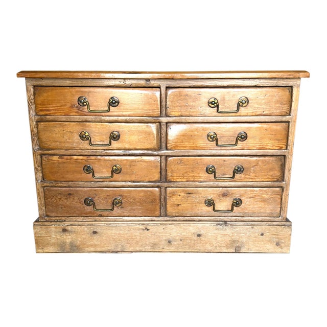Early 19th Century Pine Bank of 8 Fitted Drawers For Sale - Image 5 of 12