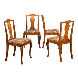 20th Century Art Nouveau Chairs in Oak, Set of 4 For Sale