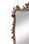 Large early 20th‑century painted and gilt wood mirror featuring an ornate crest and an elegant, curved frame. The surface...