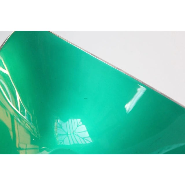 Set of Two Mid-Century Reed and Barton "Color Clad" Green and Ruby Red Silver-Plated Bowls For Sale - Image 11 of 13