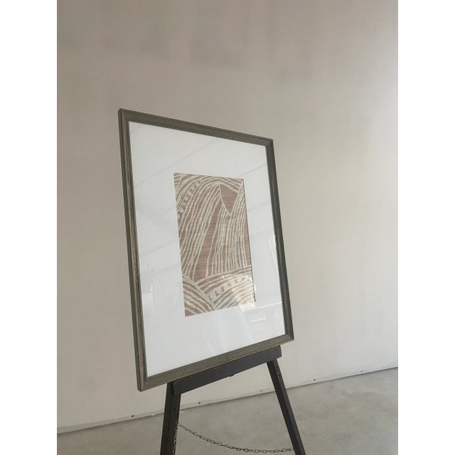 Abstract Framed Textile in Blush and Ivory For Sale - Image 6 of 13