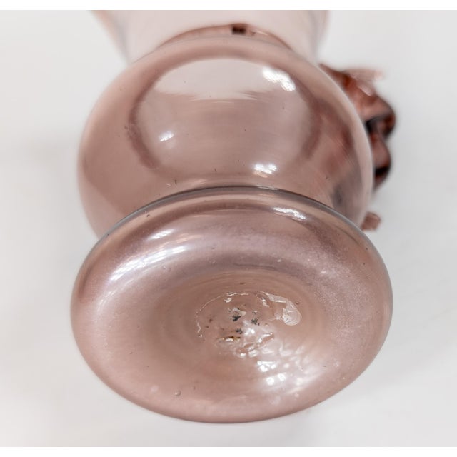 19th or 20th Century Purple Amethyst Bohemian Venetian Glass Pitcher For Sale - Image 10 of 10