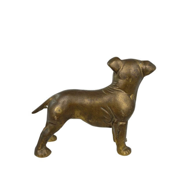 Art Deco Art Deco Brass Dog Doorstop For Sale - Image 3 of 5