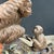 1950s Vintage Shiwan Pottery Monkey & Baby Sculpture With Peaches - 12" Tall For Sale - Image 5 of 9