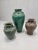 Modern Antique Stoneware Small Green-Glazed Mataban Jar Vase For Sale - Image 3 of 4