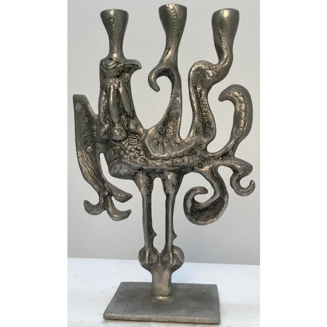 Vintage Sculptural Abstract Bird Candleholder For Sale - Image 12 of 12