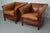 Vintage Dutch Cognac Leather Club Chairs, 1970s, Set of 2 For Sale - Image 6 of 18
