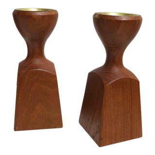 Teak Dansk Quistgaard Candlestick For Sale