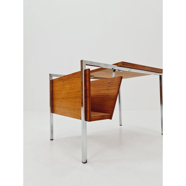 Mid-Century Danish Teak Side Table with Magazine Rack, 1960s For Sale - Image 6 of 11
