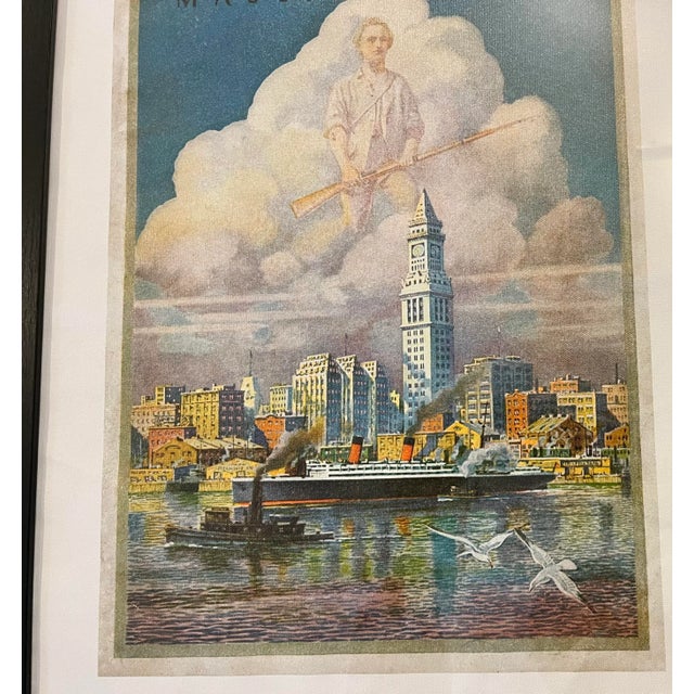 Boston Massachusetts Reproduction Vintage Image Print on Canvas For Sale In New York - Image 6 of 8