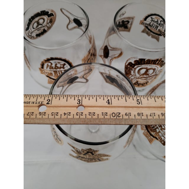 Culver Ltd. 1970s Culver 22k Gold Beer Logo Goblets- Set of 5 For Sale - Image 4 of 12