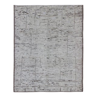 Keivan Woven Arts Minimalist Modern Design Rug in Neutral Tones 9'11 X 11'11 For Sale