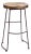 Industrial Wood Bucket Seat Stool 30"H For Sale