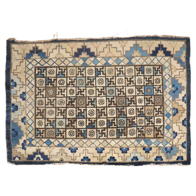 Mid 19th Century Geometric Chinese Rug For Sale - Image 15 of 18